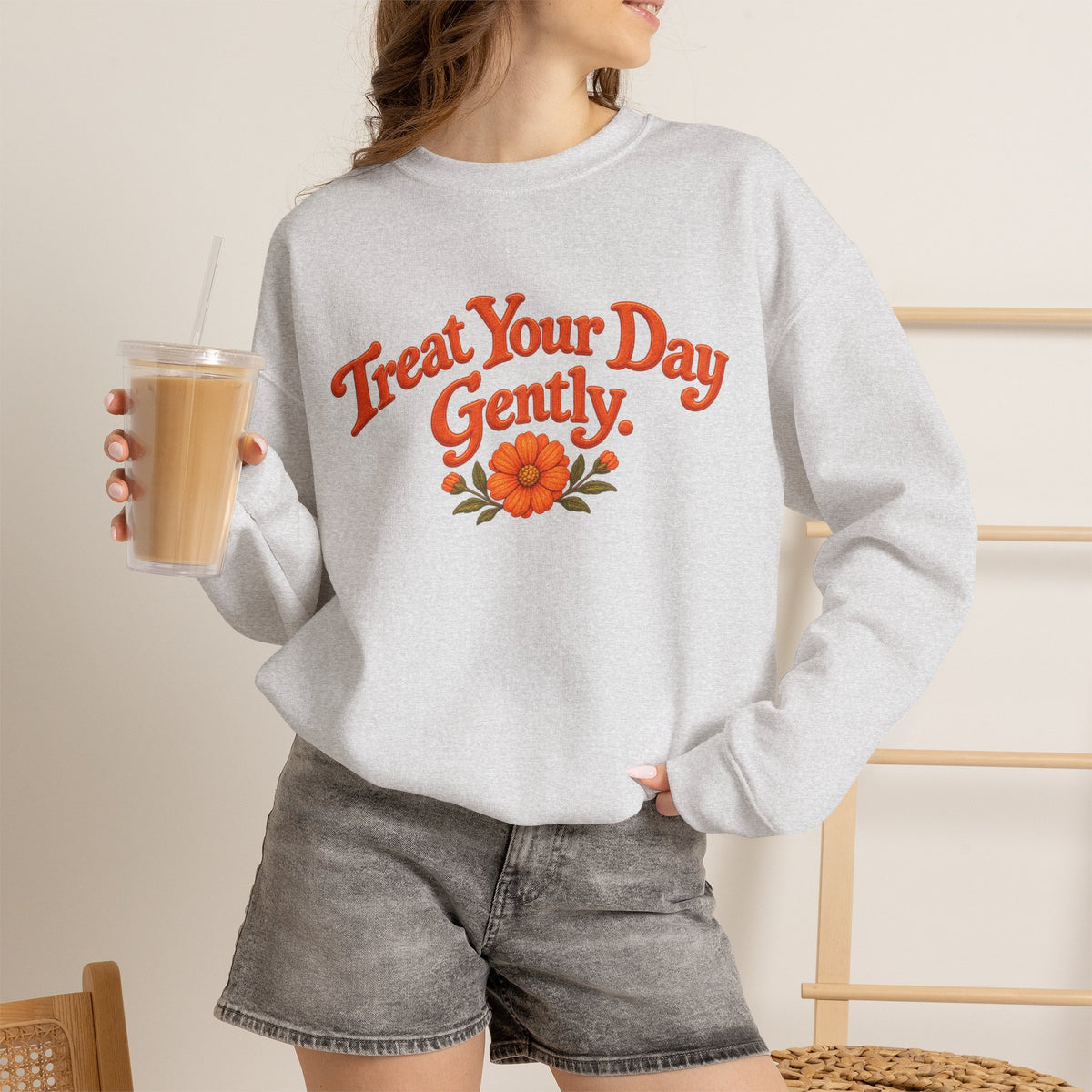Treat Your Day Gently - Vintage Style #2 (Unisex Sweatshirt)