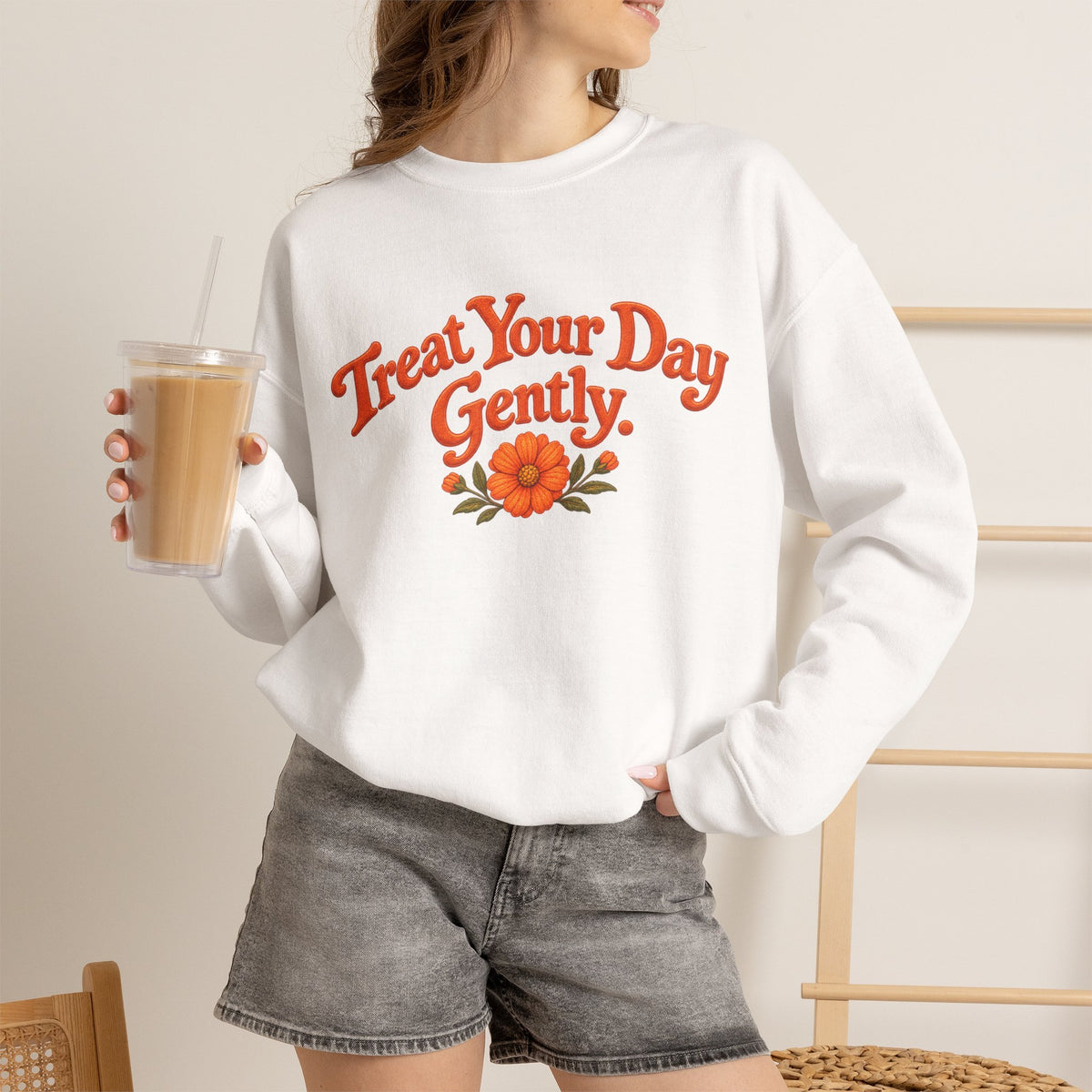 Treat Your Day Gently - Vintage Style #2 (Unisex Sweatshirt)